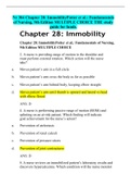 Nr 304 Chapter 28: ImmobilityPotter Et Al.: Fundamentals Of Nursing, 9th Edition MULTIPLE CHOICE THE Study Guide For Funds.