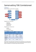 Samenvatting Toepassen van Onderzoeksmethoden en Statistiek (TOE) Correlationeel