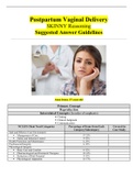 Postpartum Vaginal Delivery SKINNY Reasoning Suggested Answer Guidelines(ANSWER_KEY)