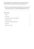 “What kills international organisations? When and why international organisations terminate” by Mette Eilstrup-Sangiovanni - Notes (GRADE 8,0)