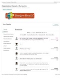 NR 509 Week 2 Shadow Health Respiratory Physical Assessment Assignment Completed (Spring 2020) Chamberlain.