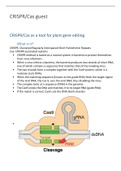 Lecture notes CRISPR/Cas guest lecture Course 9 Molecular Plant biology  