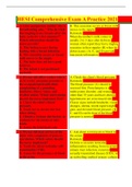 HESI Comprehensive Exam A Practice 2021 ( latest update ) verified