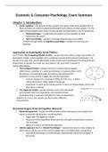 Economic and Consumer Psychology Summary, Chapter 1 - 15 (entire book) 