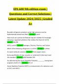 EPA 608 9th edition exam | Questions and Correct Solutions | Latest Update 2024/2025 | Graded A+