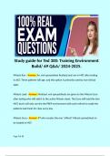 Study guide for Ted 300: Training Environment Build/ 69 Q&A/ 2024-2025