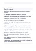 Erythrocytes Exam Questions and Answers 2024/2025( A+ GRADED 100% VERIFIED).