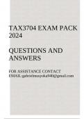 TAX3704 Exam pack 2024(Questions and answers)