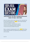 Study guide for Ted 300: Training Environment Build/ 69 Q&A/ 2024-2025