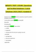 MPOETC TEST 1 EXAM | Questions and Verified Solutions | Latest Solutions 2024/2025 | Graded A+