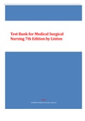 Test Bank for Medical Surgical Nursing 7th Edition by Linton.