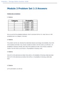 MATH 110 Module 3 Problem Sets 1-3 Answers- Portage Learning.