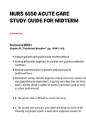 NURS 6550 ACUTE CARE STUDY GUIDE FOR MIDTERM 2021.