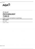 A-level PSYCHOLOGY 7182/3