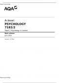 A-level PSYCHOLOGY 7182/2