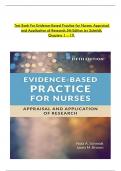 Test bank for Evidence-Based Practice for Nurses: Appraisal and Application of Research 5th Edition by Nola A. Schmidt 2024 perfect solution