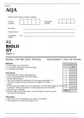 AQA AS BIOLOGY Paper 1 JUNE 2024 QUESTION PAPER