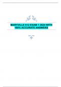 MARYVILLE 612 EXAM 1 2024 WITH  100% ACCURATE ANSWERS