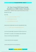 Dr. Pam Turner NCE Study Guide Questions & 100% Correct Answers