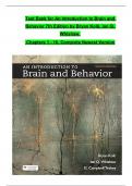 TEST BANK For An Introduction to Brain and Behavior, 7th Edition by Bryan Kolb, Ian Q. Whishaw, Verified Chapters 1 - 16, Complete Newest Version