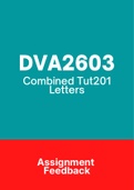 DVA2603 - Tutorial Letters 201 (Merged) (2018-2021) (Questions&Answers)