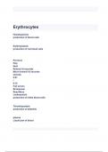 Erythrocytes Exam Questions and Answers 2024/2025( A+ GRADED 100% VERIFIED).