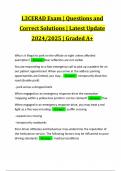 L3CERAD Exam | Questions and Correct Solutions | Latest Update 2024/2025 | Graded A+