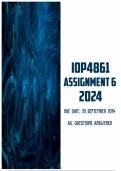 IOP4861 Assignment 6 2024 | Due 20 September 2024