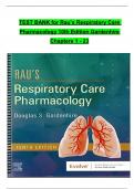 TEST BANK For Rau’s Respiratory Care Pharmacology, 10th Edition by Gardenhire, Verified Chapters 1 - 23, Complete Newest Version