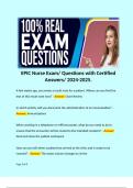 EPIC Nurse Exam/ Questions with Certified Answers/ 2024-2025.