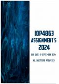 IOP4863 Assignment 5 2024 | Due 19 September 2024