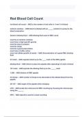 Red Blood Cell Count Exam Questions and Answers 2024( A+ GRADED 100% VERIFIED).