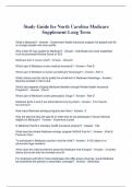 Study Guide for North Carolina Medicare  Supplement-Long Term