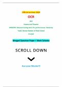 Official summer 2024 OCR GCE Drama and Theatre H459/45: Deconstructing texts for performance: Sweeney Todd: Demon Barber of Fleet Street A Level Merged Question Paper + Mark Scheme