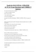 Earth Sci 2GG3 FINAL UPDATED  ACTUAL Exam Questions and CORRECT  Answers