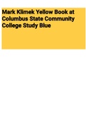 Exam (elaborations) Mark Klimek Yellow Book At Columbus State Community College Study Blue 