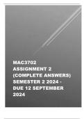 MAC3702 Assignment 2 ( ANSWERS) Semester 2 2024 - DUE 12 September 2024