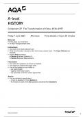 AQA A-level HISTORY 7042/2P Component 2P The Transformation of China, 1936–1997 June 2024 Questions Paper