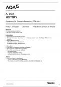 AQA A-level HISTORY 7042/2H Component 2H France in Revolution, 1774–1815 June 2024 Questions Paper