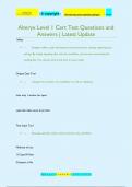 Alteryx Level 1 Cert Test Questions and  Answers | Latest Update