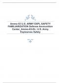 AMMO 63 U.S. ARMY EXPL SAFETY  FAMILIARIZATION DEFENSE  AMMUNITION CENTER_AMMO-63-DL:  U.S. ARMY EXPLOSIVES SAFETY 2024  WITH ACCURATE ANSWERS