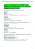 WEST COAST EMT CHAPTER 6 THE HUMAN BODY EXAM QUESTIONS WITH COMPLETE ANSWERS