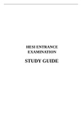 HESI ENTRANCE EXAMINATION STUDY GUIDE