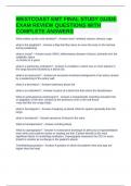 WESTCOAST EMT FINAL STUDY GUIDE EXAM REVIEW QUESTIONS WITH COMPLETE ANSWERS