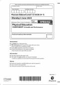 GCSE EDEXCEL June 2024 Physical Education Paper 2