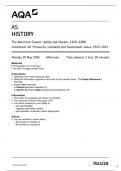 AQA AS HISTORY 7041/2Q The American Dream: reality and illusion, 1945–1980 Component 2Q Prosperity, inequality and Superpower status, 1945–1963 May 2024 Questions Paper