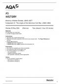 AQA AS HISTORY 7041/2J America: A Nation Divided, c1845–1877 Component 2J The origins of the American Civil War, c1845–1861 May 2024 Questions Paper