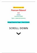 Official Summer 2024 Pearson Edexcel GCSE 1AS0/01 Astronomy (1AS0) Paper 1: Naked-Eye Astronomy Merged Question Paper + Mark Scheme