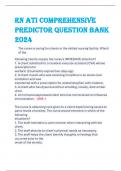 RN ATI Comprehensive  Predictor Question Bank  2024