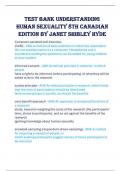 Test Bank Understanding  Human Sexuality 8th Canadian  Edition by Janet Shibley Hyde  Computer-assisted self-interview (CASI) 